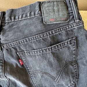 Levi's 569 black Gray Straight Jeans with Stonewashed Finish 33x32